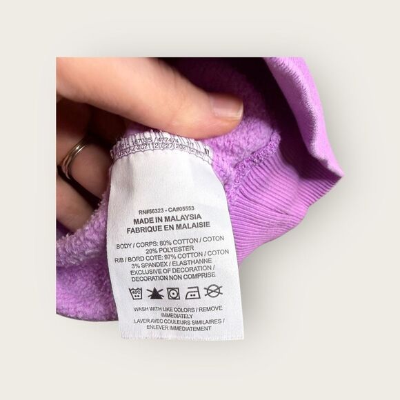 Nike Collection Fleece Oversized Crew Neck Sweatshirt in Purple Size Medium - Picture 8 of 8